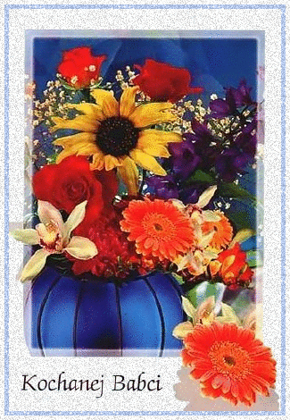 Laurka z kwiatami dla kochanej babci